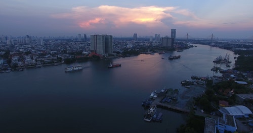 有关傍晚天空,城市,市中心的免费素材视频