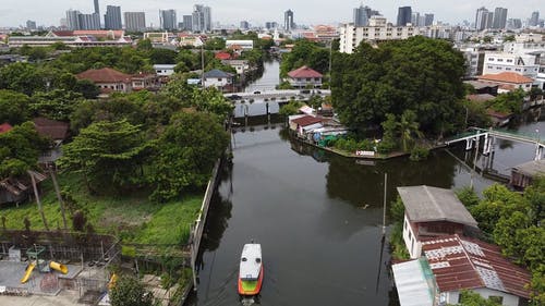 有关水路, 空中镜头, 空拍机连续镜头的免费素材视频