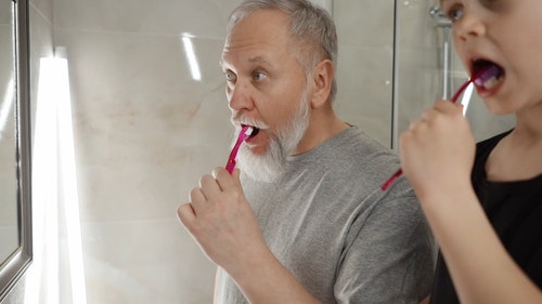 有关一起,刷牙,孙子的免费素材视频