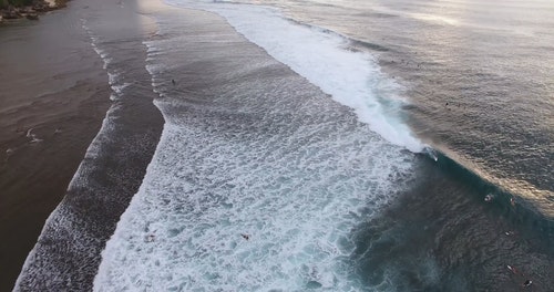 有关岸边,泡沫,波浪崩溃的免费素材视频