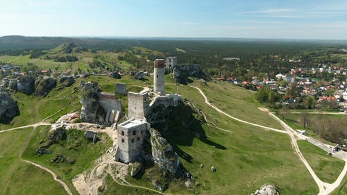 有关ogrodzieniec城堡, 中世纪, 城堡的免费素材视频