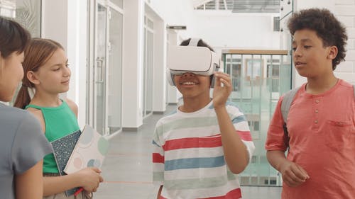 有关VR, vr耳机, 儿童的免费素材视频