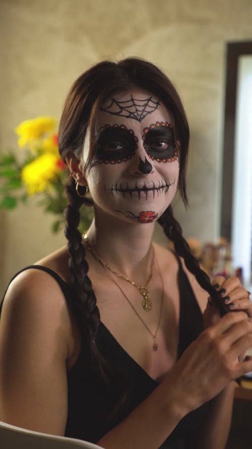 有关dia de muertos, 人, 化妆的免费素材视频