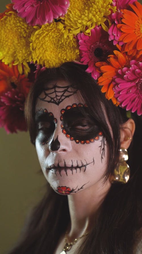 有关dia de muertos, 化妆, 卡特里娜的免费素材视频