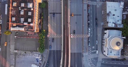 有关俯视图, 动车, 城市的免费素材视频