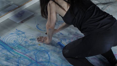 有关创作的, 女人, 後视图的免费素材视频