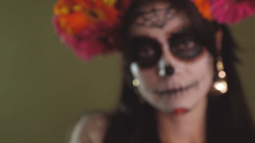 有关dia de los muertos, 化妆, 卡特里娜的免费素材视频