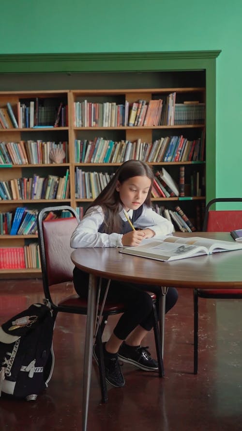 有关图书, 图书馆, 坐的免费素材视频