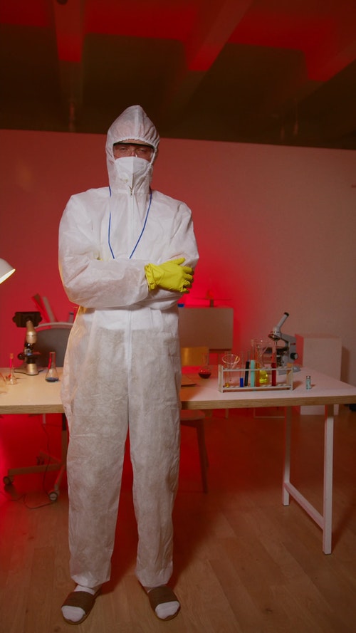 有关个人保护设备,冠状病毒,化学家的免费素材视频