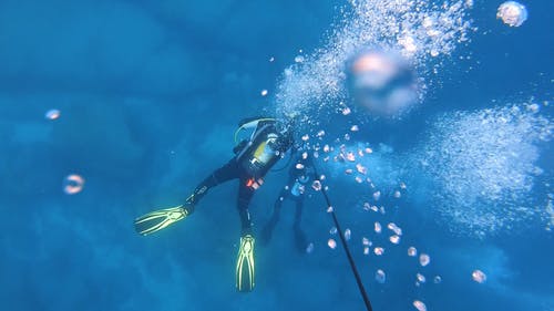 有关水下, 水肺潜水, 泡泡的免费素材视频