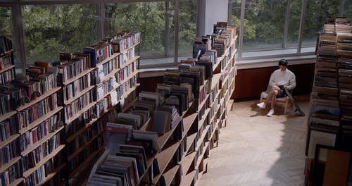 有关俯视图, 图书馆, 大学校区的免费素材视频