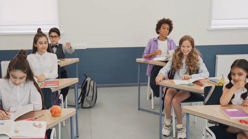 有关坐, 多样化, 学生们的免费素材视频