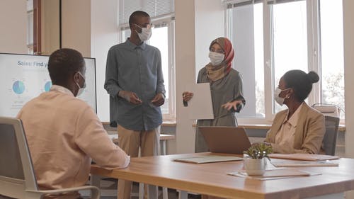 有关口罩, 合作, 同事的免费素材视频