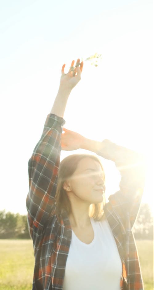 有关举起手臂, 垂直视频, 太阳的免费素材视频