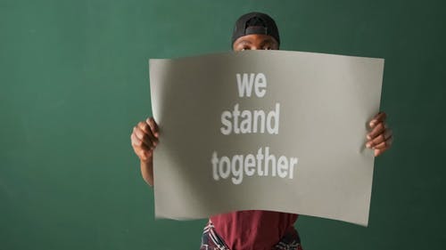 有关冠状病毒, 印刷的, 我们站在一起的免费素材视频