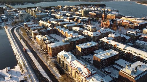 有关冬季, 城市, 屋顶的免费素材视频