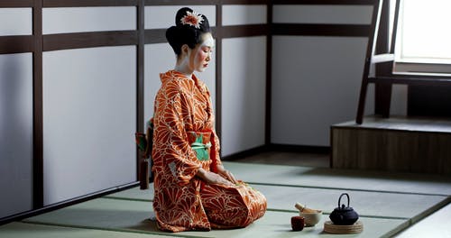 有关和服, 在地上, 大井的免费素材视频