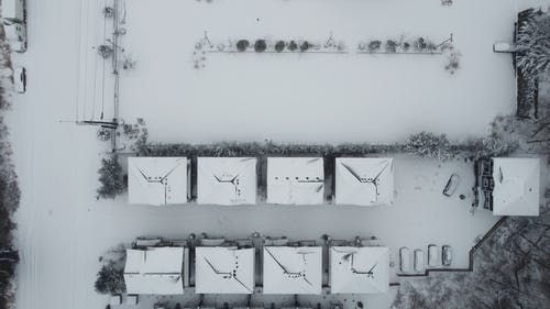有关下雪的, 俯视图, 冬季的免费素材视频