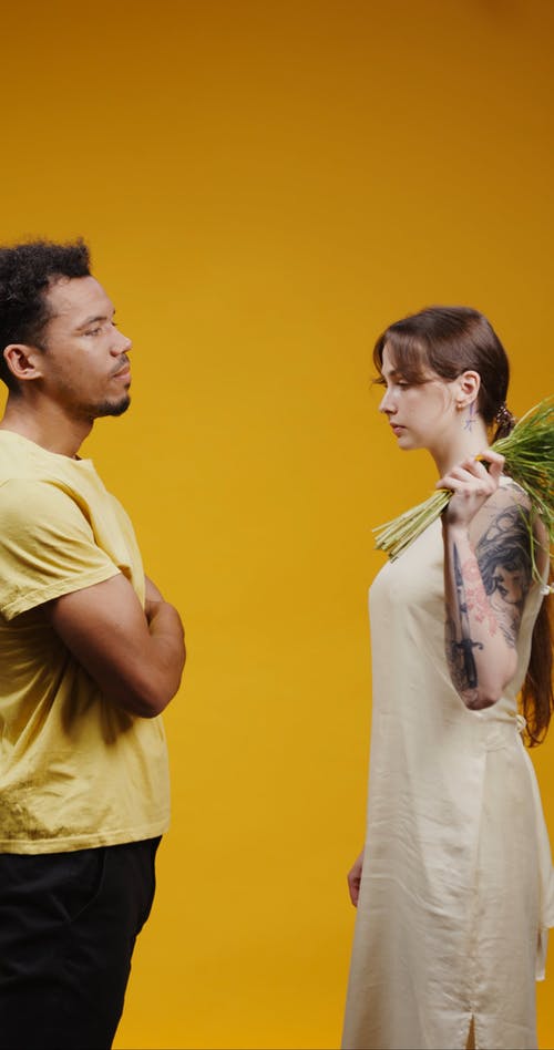 有关Copyspace, 一对, 不悦的免费素材视频