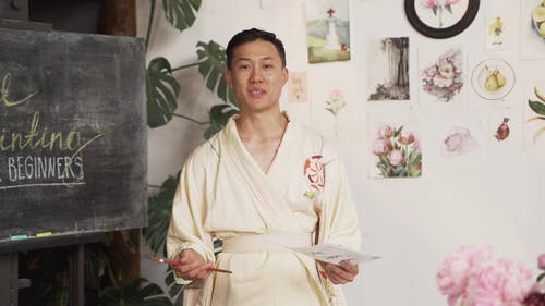 有关人, 室内, 水彩笔的免费素材视频