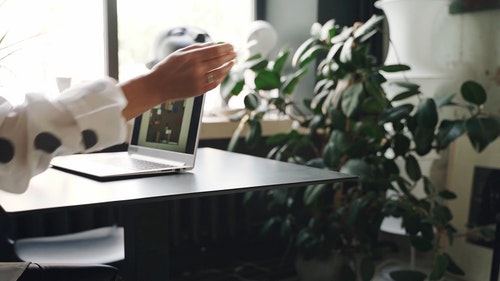 有关3C用品,室内植物,握手的免费素材视频