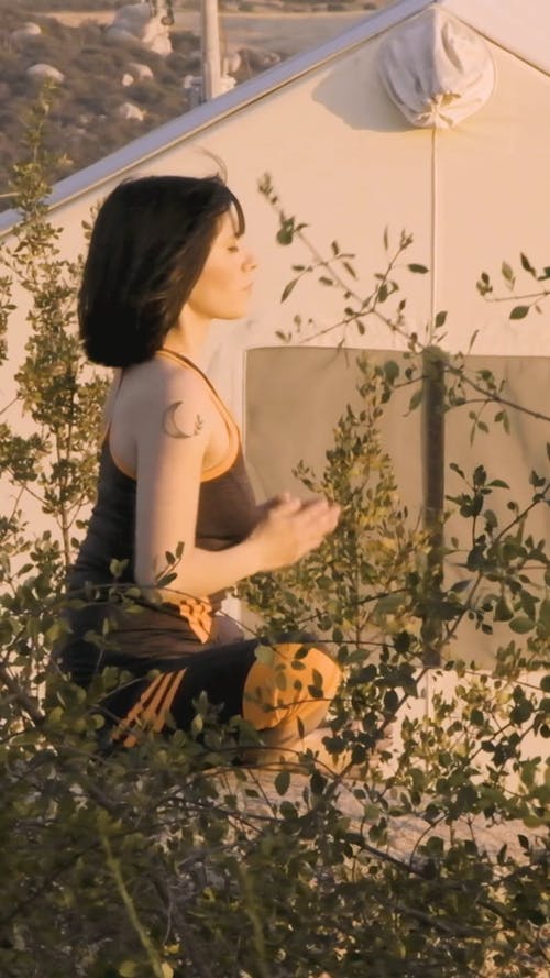 有关冥想, 坐, 垂直视频的免费素材视频