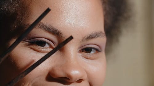 有关化妆, 女人, 棕色眼睛的免费素材视频