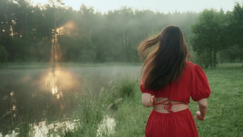 有关女人, 宁静, 後视图的免费素材视频