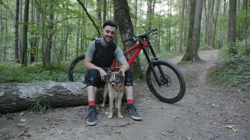 有关BMX, 可爱的狗, 单车骑士的免费素材视频