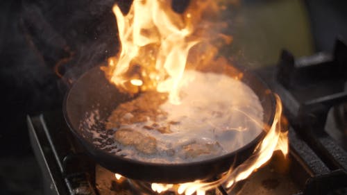 有关准备食材, 火, 烈火的免费素材视频