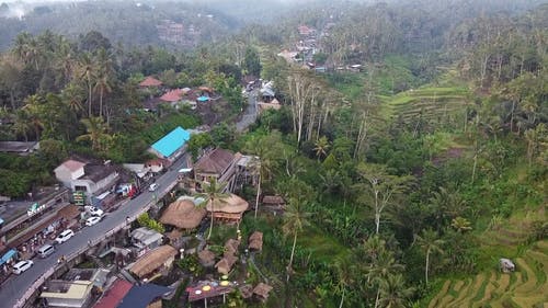 有关小城, 房子, 树木的免费素材视频