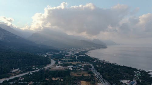 有关天空, 山, 沿海景观的免费素材视频