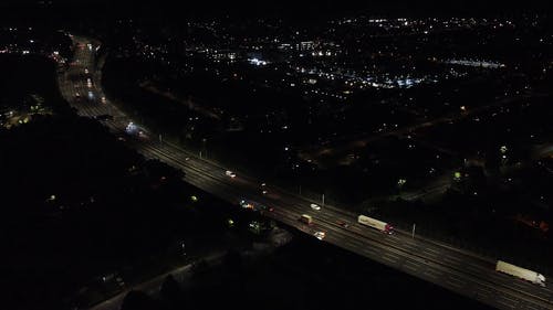 有关主路, 城市的灯光, 晚上的免费素材视频