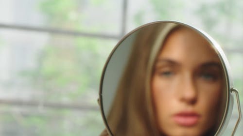 有关人, 化妆刷, 反射的免费素材视频