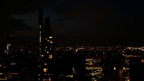 有关城市, 晚上的时间, 漆黑的免费素材视频