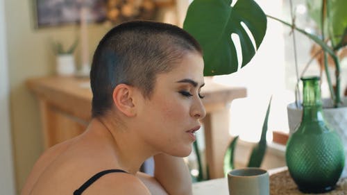 有关女人, 室内植物, 微笑的免费素材视频