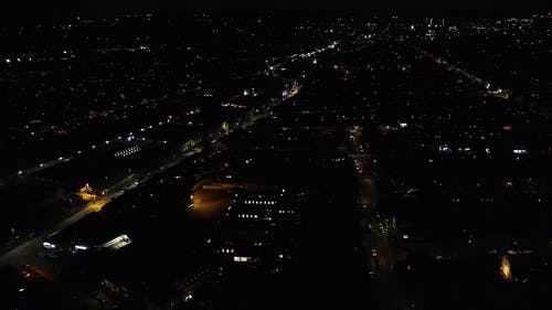 有关城市的灯光, 晚上, 漆黑的免费素材视频