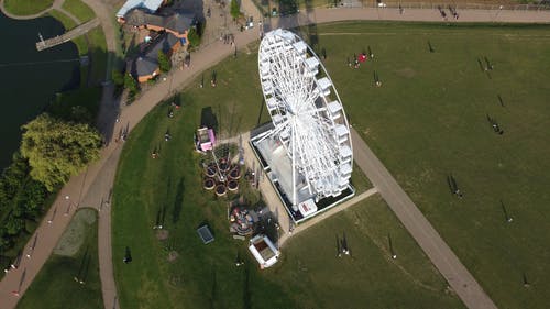 有关公园, 摩天轮, 步行的免费素材视频