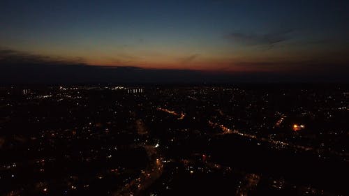 有关城市的灯光, 天空, 晚上的免费素材视频