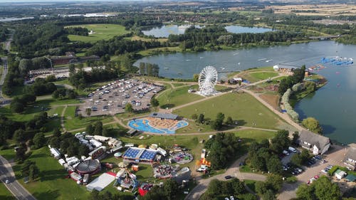有关公园, 摩天轮, 游乐设施的免费素材视频