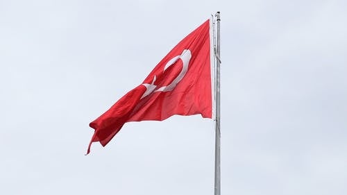 有关土耳其, 土耳其国旗, 多风的免费素材视频