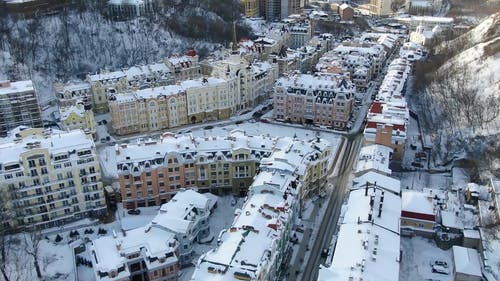 有关冬季, 城市, 城镇的免费素材视频