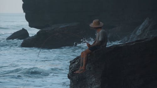 有关坐, 天性, 岩石海岸的免费素材视频