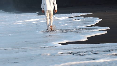 有关人, 後视图, 撞击波浪的免费素材视频