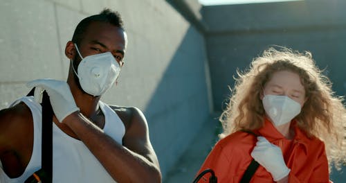 有关个人保护设备, 冠状病毒, 户外的免费素材视频