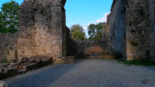 有关基座射击, 废墟, 废弃的建筑的免费素材视频