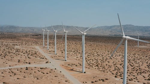有关再生能源, 沙漠, 空拍图的免费素材视频