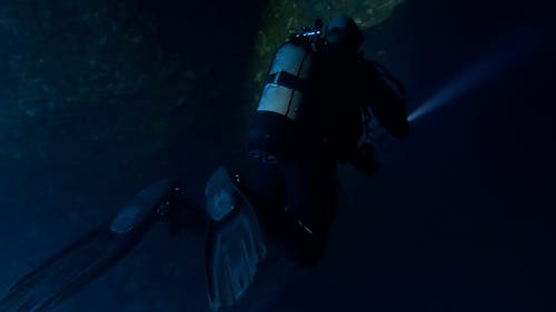 有关手电筒, 水下, 水肺潜水的免费素材视频