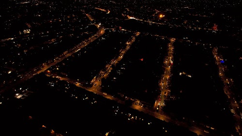 有关晚上,晚间,空中镜头的免费素材视频