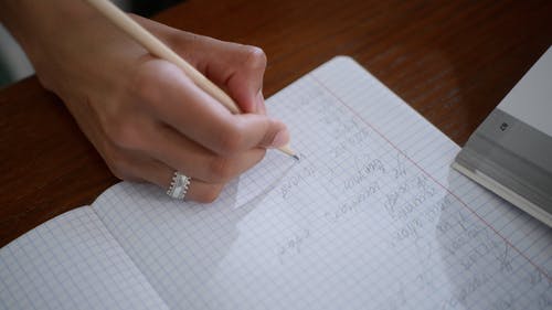 有关写作, 手, 特写的免费素材视频